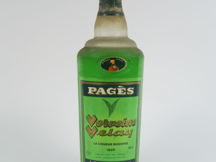 1 VIEUX FLACON (1,4 L) VERVEINE VELAY PAGÈS 55° - BLS