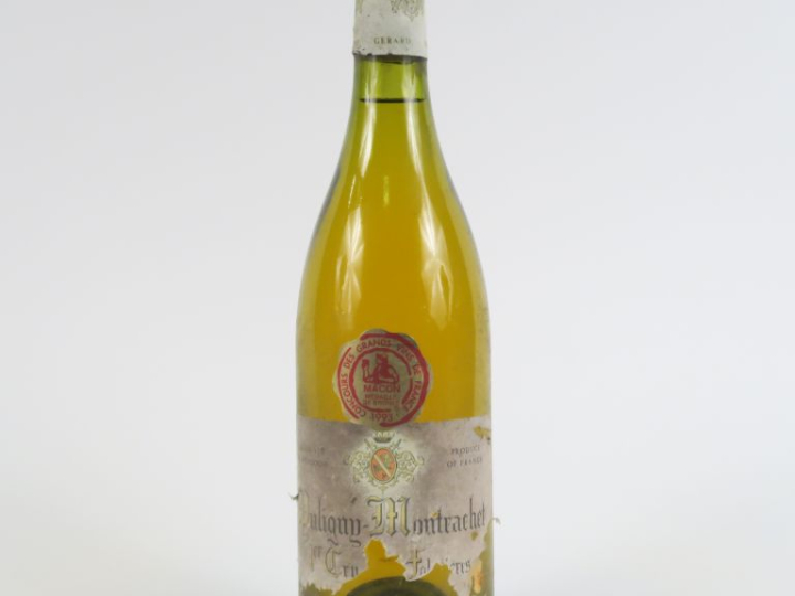 1 BOUTEIILLE PULIGNY MONTRACHET 1er CRU 'LES FOLATIÈRES' DOMAINE GÉRAR