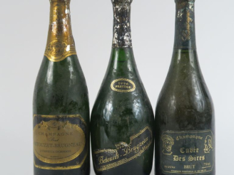 Vente aux enchères 3 BOUTEILLES CHAMPAGNE : 2 BETOUZET BRUGNEAU (1 'PRESTIGE' 1996/1 BRUT