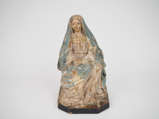 Vente aux enchères Sculpture fin XVIIIème début XIXème en bois polychrome "Sainte Femme a