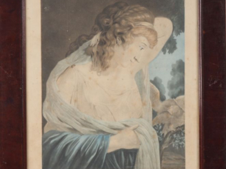 Vente aux enchères Paire de gravures en couleurs d'après Reynolds "Hébé" et ""Ménas" dans