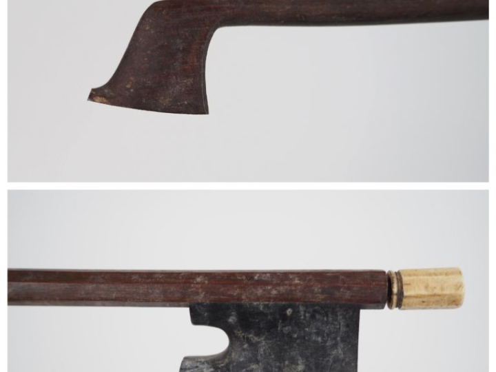 Archet 	de violon modèle classique bouton en ivoire. XIXème siécle. 	4