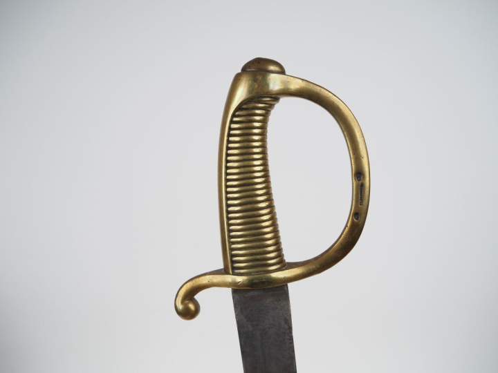 Sabre d’infanterie dit « Briquet » modèle An XI.  Poignée à 28 cannelu