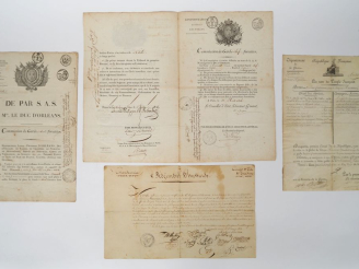 Vente aux enchères Ensemble de sept documents comprenant :  Documents sur le Capitaine Ja