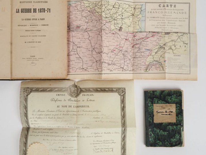 SOUVENIRS DE PAUL DUMAS (né en 1848, vétéran de la guerre de 1870  -Ca