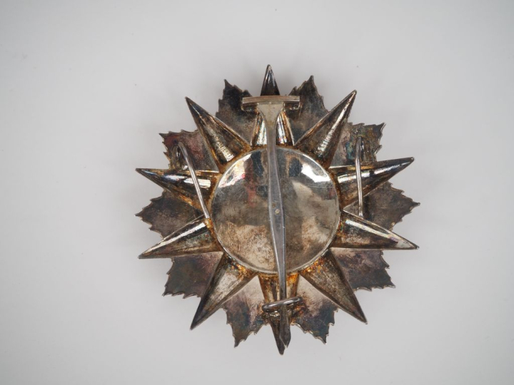TUNISIE  ORDRE DU NICHAN ITIKHAR  Plaque de grand-croix en argent et é