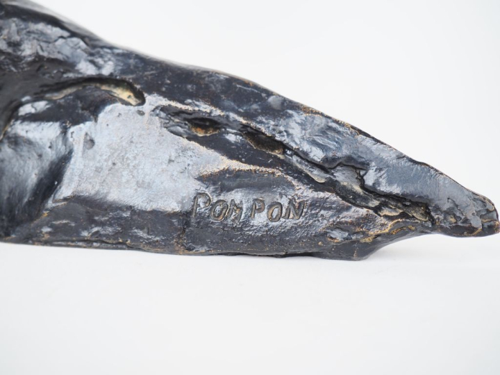 Francois POMPON (d'après) "Faisan". Sujet en bronze à patone noire.  S