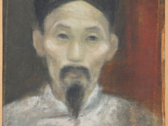 Vente aux enchères VU CAO DAM (1908-2000) Encre et couleurs sur soie « Portrait d’homme »