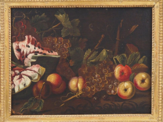 Vente aux enchères Ecole française ou italienne XVIIème, dans le gout de RUOPPOLO. "Natur