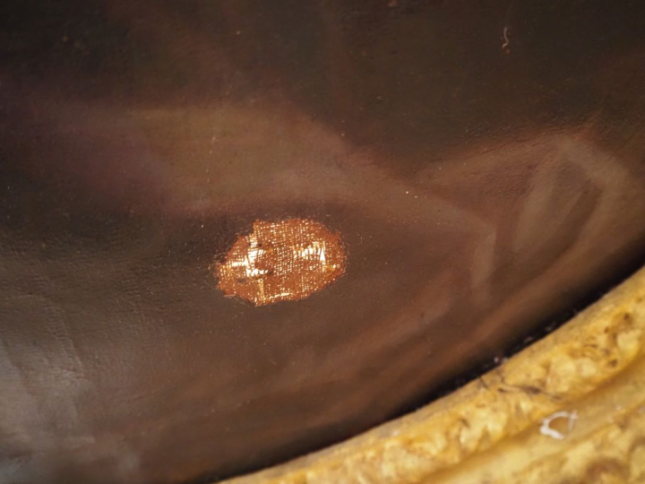 Ecole française XVIIIème. "Portrait d'homme à la lavallière blanche et