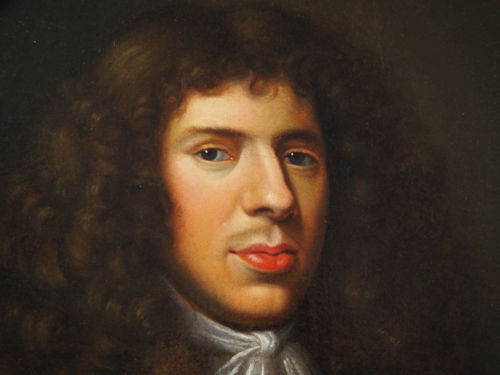 Ecole française seconde moitié du XVIIIème. "Portrait d'homme en armur