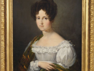 Vente aux enchères Ecole française debut XIXème dans le goût de DUBUFE. "Portrait de dame