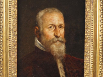 Vente aux enchères Ecole vénitienne du XIXème, dans le goût de TINTORET. "Portrait de vén