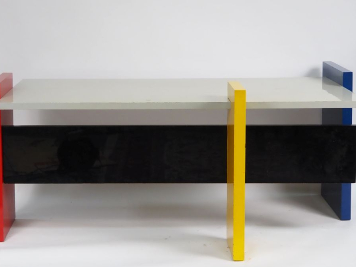 Danilo SILVESTRIN pour Rosenthal Memphis. Bureau "hommage à Mondrian" 