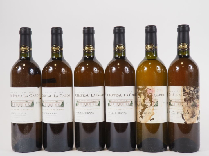 6 BOUTEILLES CHÂTEAU LA GARDE GRAVES - 1996 - 2 ETA