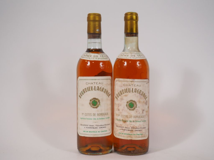 2 BOUTEILLES CHÂTEAU BOURDIEU LAGRANGE 'CREME DE TETE' 1eres CÔTES DE 