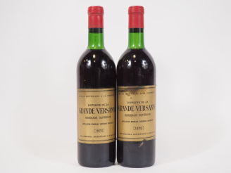 Vente aux enchères 2 BOUTEILLES DOMAINE DE LA GRANDE VERSANNE BORDEAUX - 1970 - 1 LB/ELT 