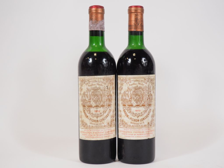 2 BOUTEILLES CHÂTEAU BARON PICHON DE LONGUEVILLE GCC PAUILLAC - 1973 -