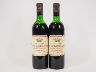 Vente aux enchères 2 BOUTEILLES CHÂTEAU BEL AIR MARQUIS D'ALIGRE GCC MARGAUX - 1973 - 1 H
