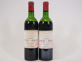 Vente aux enchères 2 BOUTEILLES CHÂTEAU LYNCH BAGES GCC PAUILLAC - 1973 - BEP/CAPS CORROD