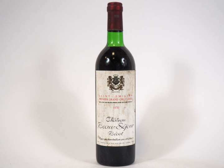 1 BOUTEILLE CHÂTEAU BEAU SÉJOUR BÉCOT 1er GCC ST EMILION - 1976 - LB/B