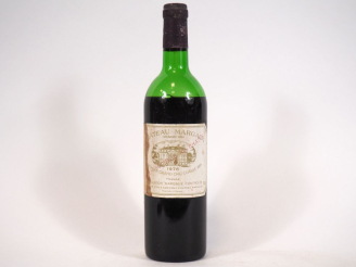 Vente aux enchères 1 BOUTEILLE CHÂTEAU MARGAUX 1er GCC MARGAUX - 1976 - VIDANGE/ETA/CAPS 