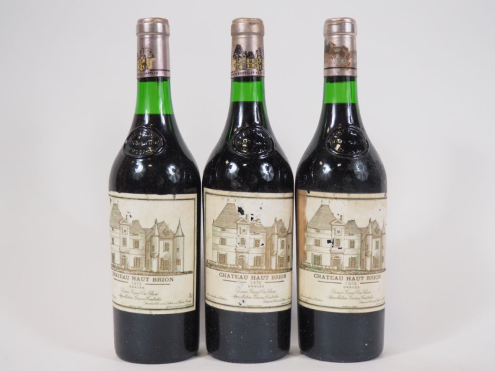 3 BOUTEILLES CHÂTEAU HAUT BRION 1er GCC GRAVES - 1976 - ELA