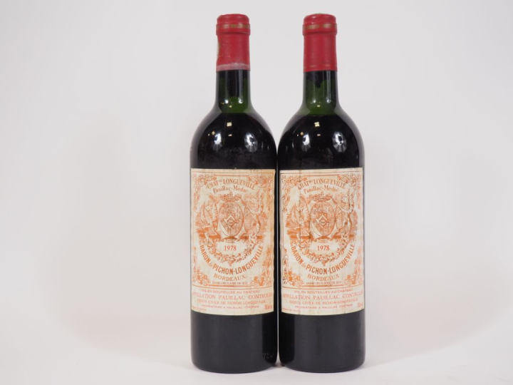 2 BOUTEILLES CHÂTEAU BARON PICHON DE LONGUEVILLE GCC PAUILLAC - 1978 :