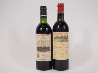 Vente aux enchères 2 BOUTEILLES SAINT ESTEPHE de 1979 : 1 CHÂTEAU LES COMBES LB - 1 CHÂTE