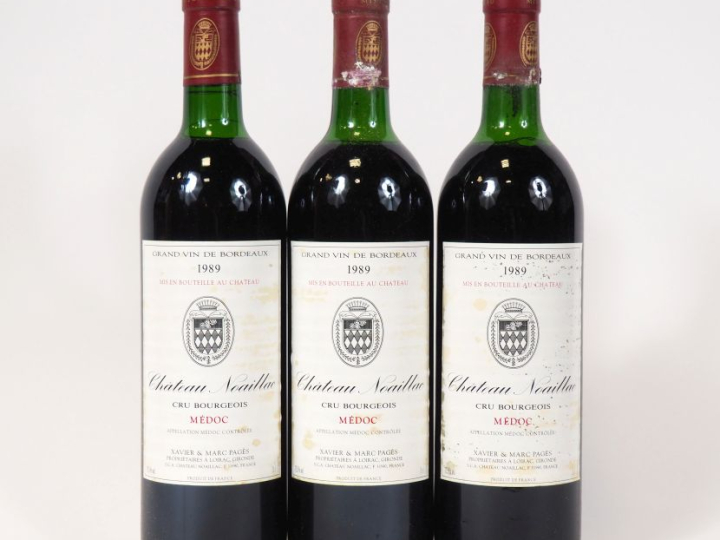 3 BOUTEILLES CHÂTEAU NOAILLAC CB MÉDOC - 1989 - 3 LB