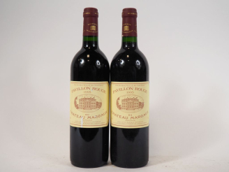 Vente aux enchères 2 BOUTEILLES PAVILLON ROUGE DU CHÂTEAU MARGAUX - 1995 - ETLA