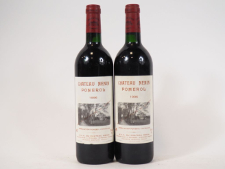 Vente aux enchères 2 BOUTEILLES CHATEAU NENIN POMEROL - 1996