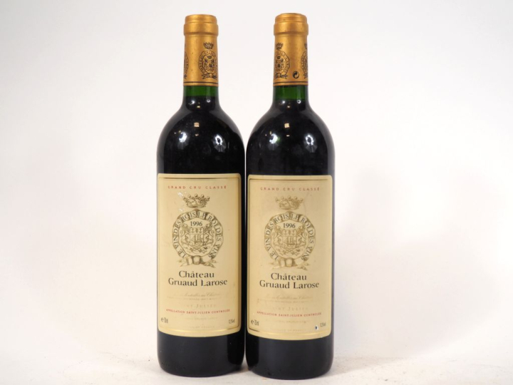 2 BOUTEILLES CHÂTEAU GRUAUD LAROSE GCC ST JULIEN - 1996