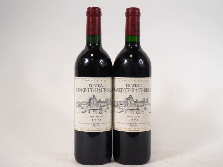 2 BOUTEILLES CHÂTEAU LARRIVET HAUT BRION GRAVES - 1996