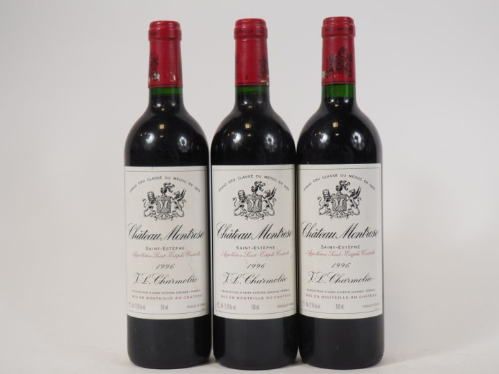 3 BOUTEILLES CHÂTEAU MONTROSE GCC ST ESTÈPHE - 1996