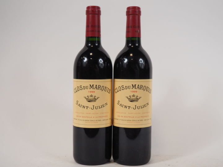 2 BOUTEILLES CLOS DU MARQUIS ST JULIEN - 1999