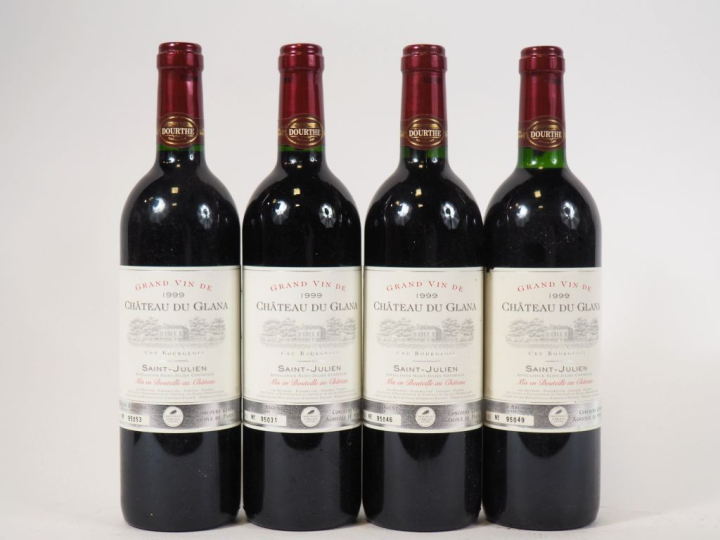 4 BOUTEILLES CHÂTEAU DU GLANA CB ST JULIEN - 1999