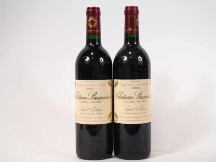 2 BOUTEILLES CHÂTEAU BRANAIRE GCC ST JULIEN - 2000