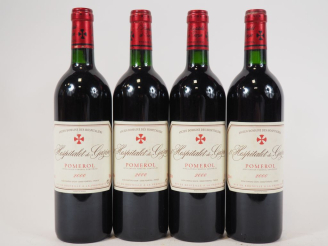 Vente aux enchères 4 BOUTEILLES L'HOSPITALET DE GAZIN POMEROL - 2000