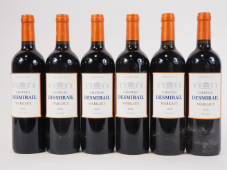 Vente aux enchères 6 BOUTEILLES CHÂTEAU DESMIRAIL GCC MARGAUX - 2006 - CBO