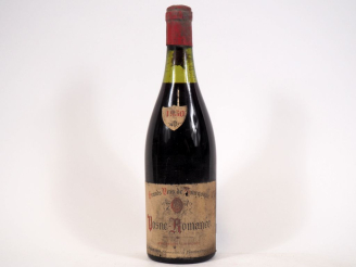Vente aux enchères 1 BOUTEILLE VOSNE ROMANÉE G. PRIEUR - 1950 - 4 CM/ETS/BS