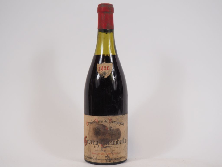 1 BOUTEILLE GEVREY CHAMBERTIN G. PRIEUR - 1950 - 4 CM/ETA