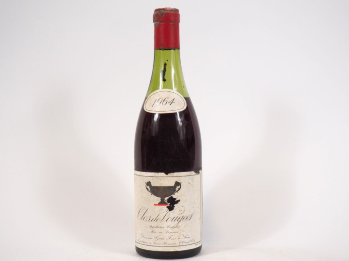 1 BOUTEILLE CLOS DE VOUGEOT GC DOMAINE GROS FRERE ET SŒUR - 1964 - 6 C