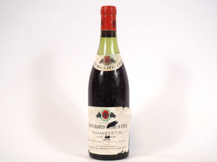 1 BOUTEILLE CHAMBERTIN CLOS DE BÈZE BOUCHARD PÈRE ET FILS - 1969 - 4 C