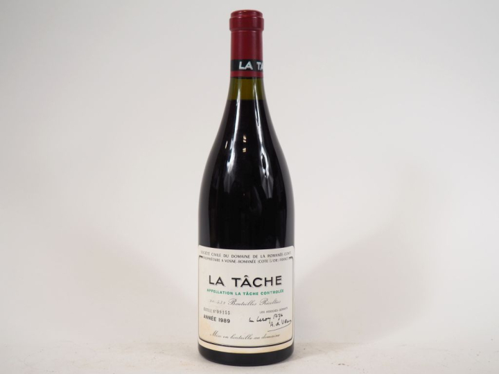 1 BOUTEILLE LA TÂCHE DOMAINE DE LA ROMANÉE CONTI - 1989 - 2.1 CM/ETLT