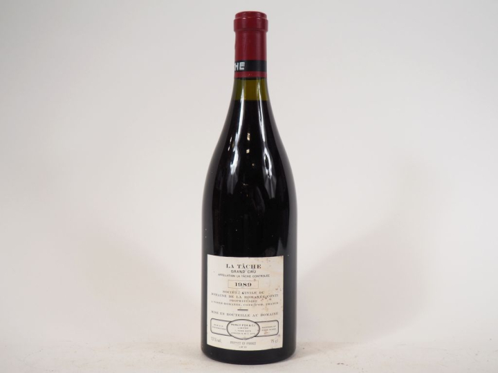 1 BOUTEILLE LA TÂCHE DOMAINE DE LA ROMANÉE CONTI - 1989 - 2.1 CM/ETLT