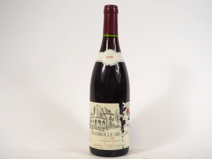 1 BOUTEILLES CHAMBOLLE MUSIGNY 1er CRU G. ROBLOT MARCHAND - 1990 - ETA