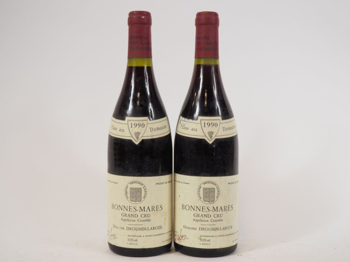 2 BOUTEILLES BONNES MARES GC DOMAINE DROUHINS LAROZE - 1990