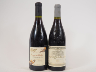 Vente aux enchères 2 BOUTEILLES : 1 GIGONDAS DOMAINE GONDRAN 2001 - 1 CHATEAUNEUF DU PAPE