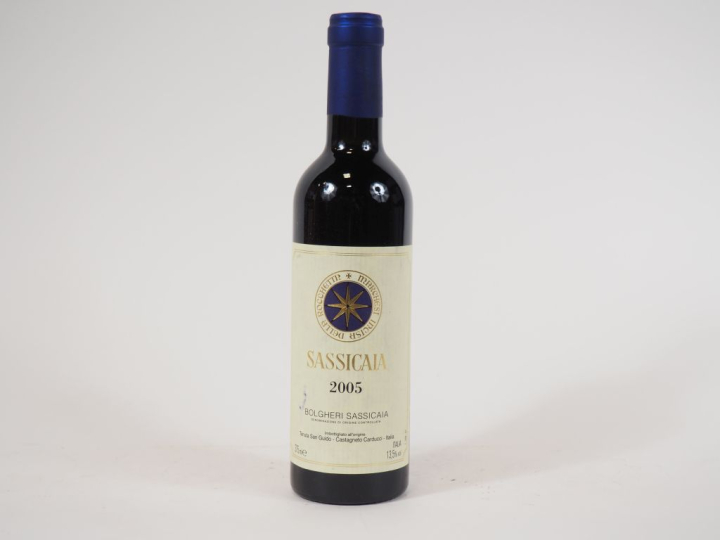 1 BOUTEILLE (37,5 CL) BOLGHERI SASSICAIA TENUTA SAN GUIDO - 2005 - PAP